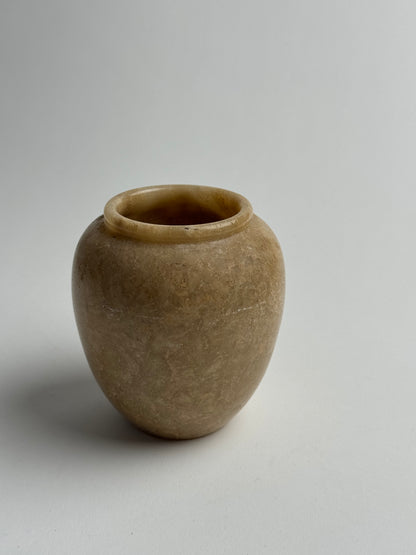 Small Beige Marble Pot
