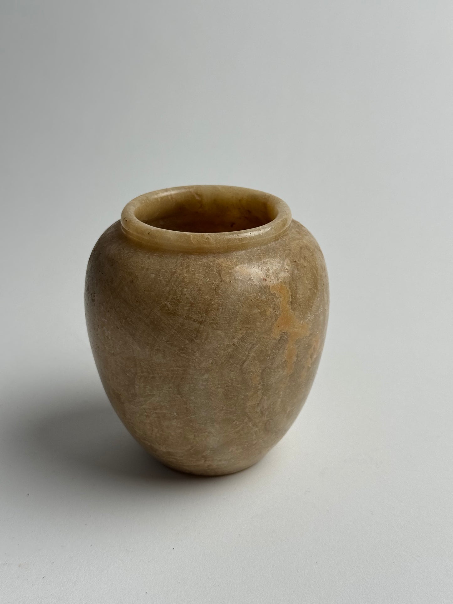 Small Beige Marble Pot