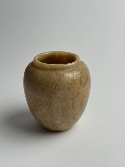 Small Beige Marble Pot