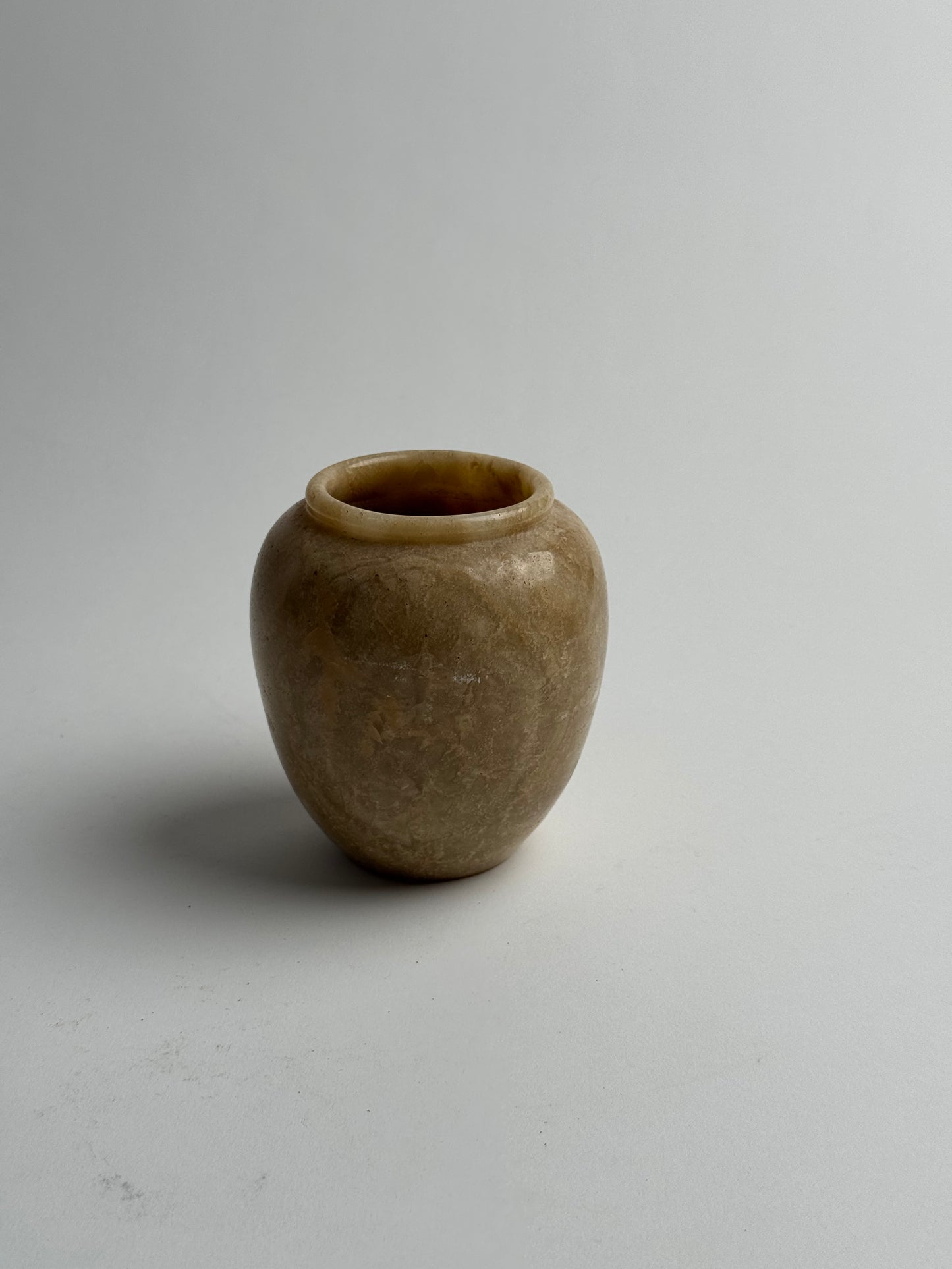 Small Beige Marble Pot