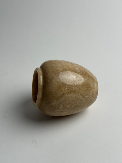 Small Beige Marble Pot