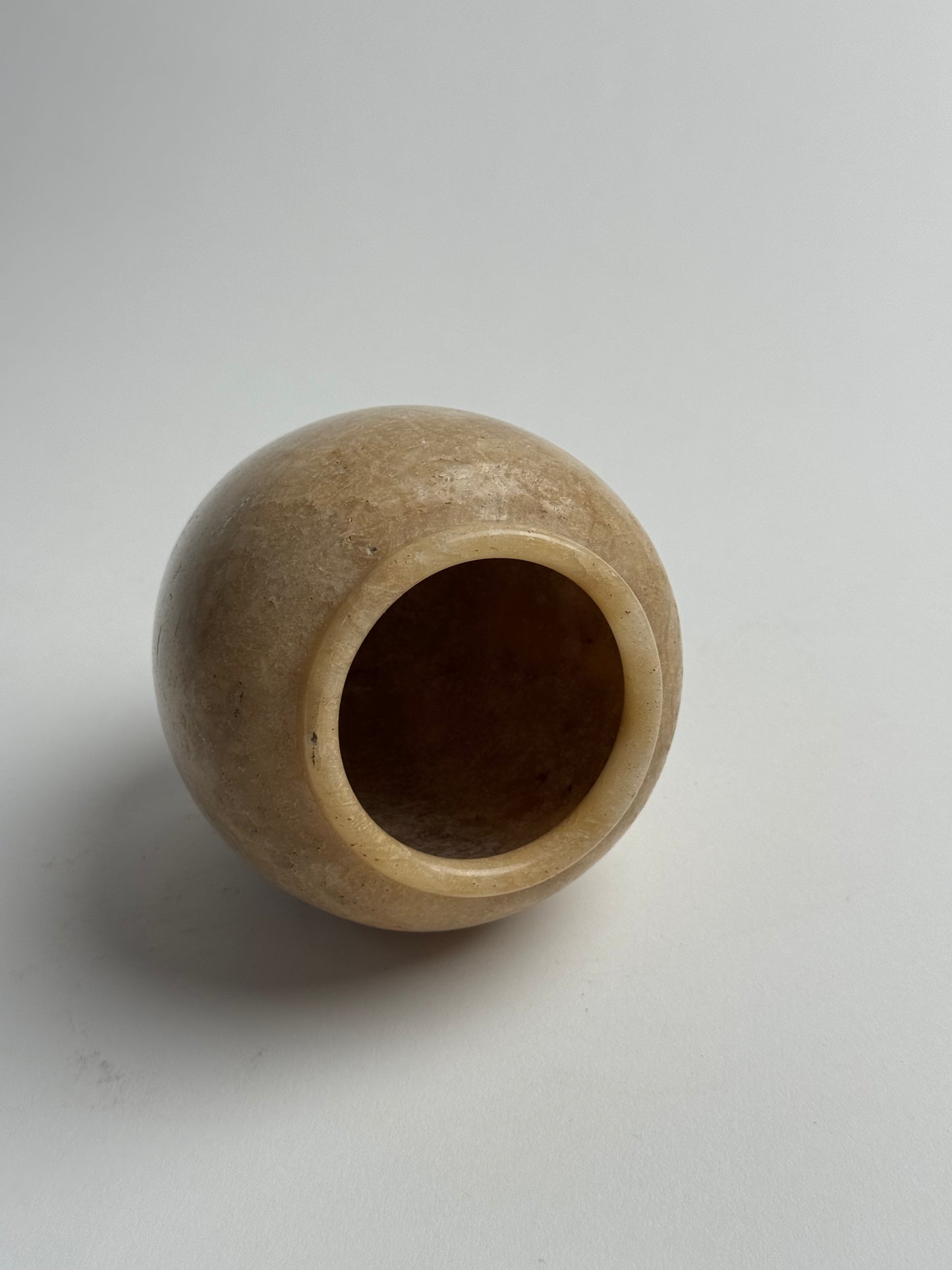 Small Beige Marble Pot