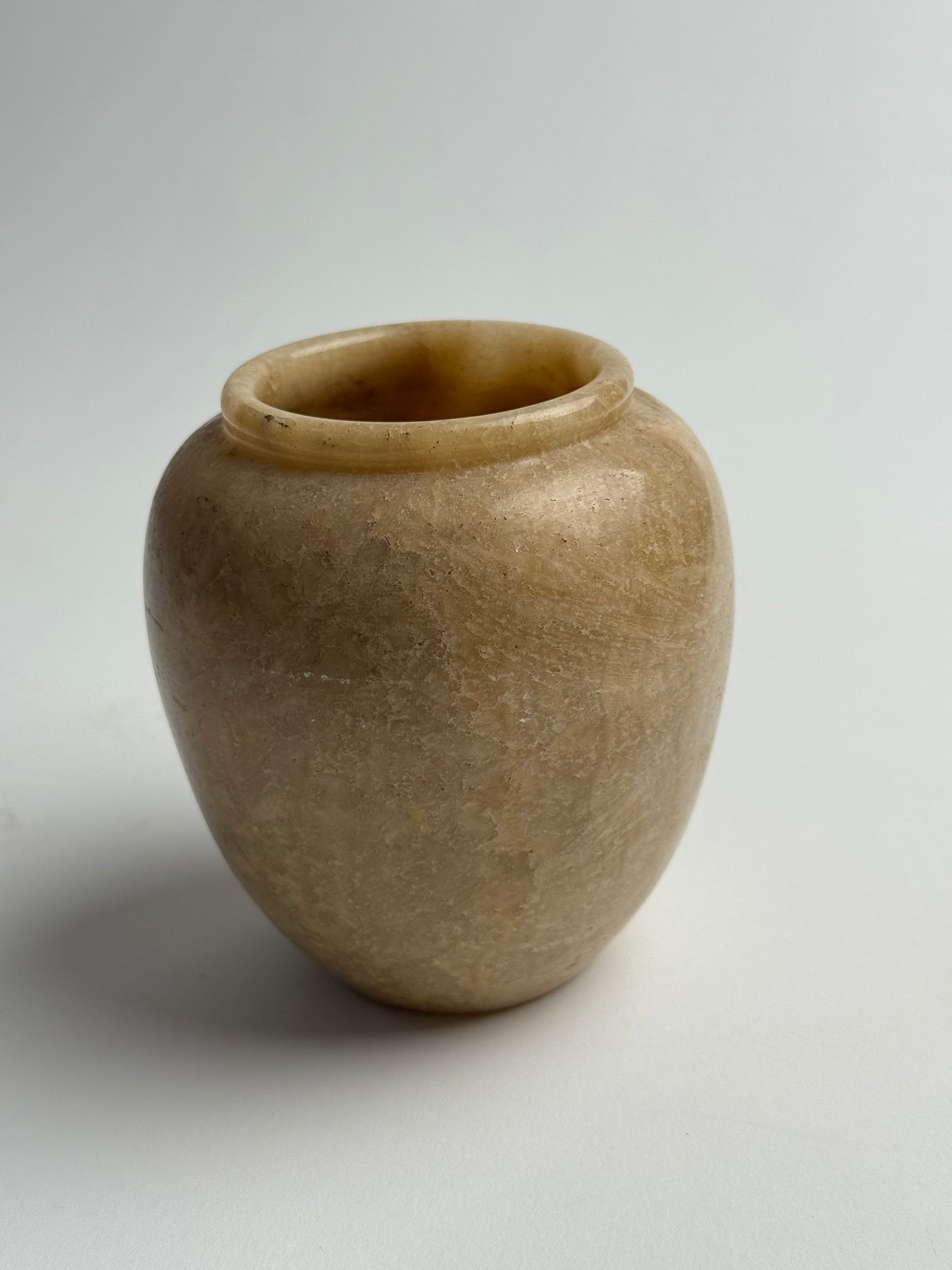 Small Beige Marble Pot