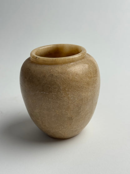 Small Beige Marble Pot