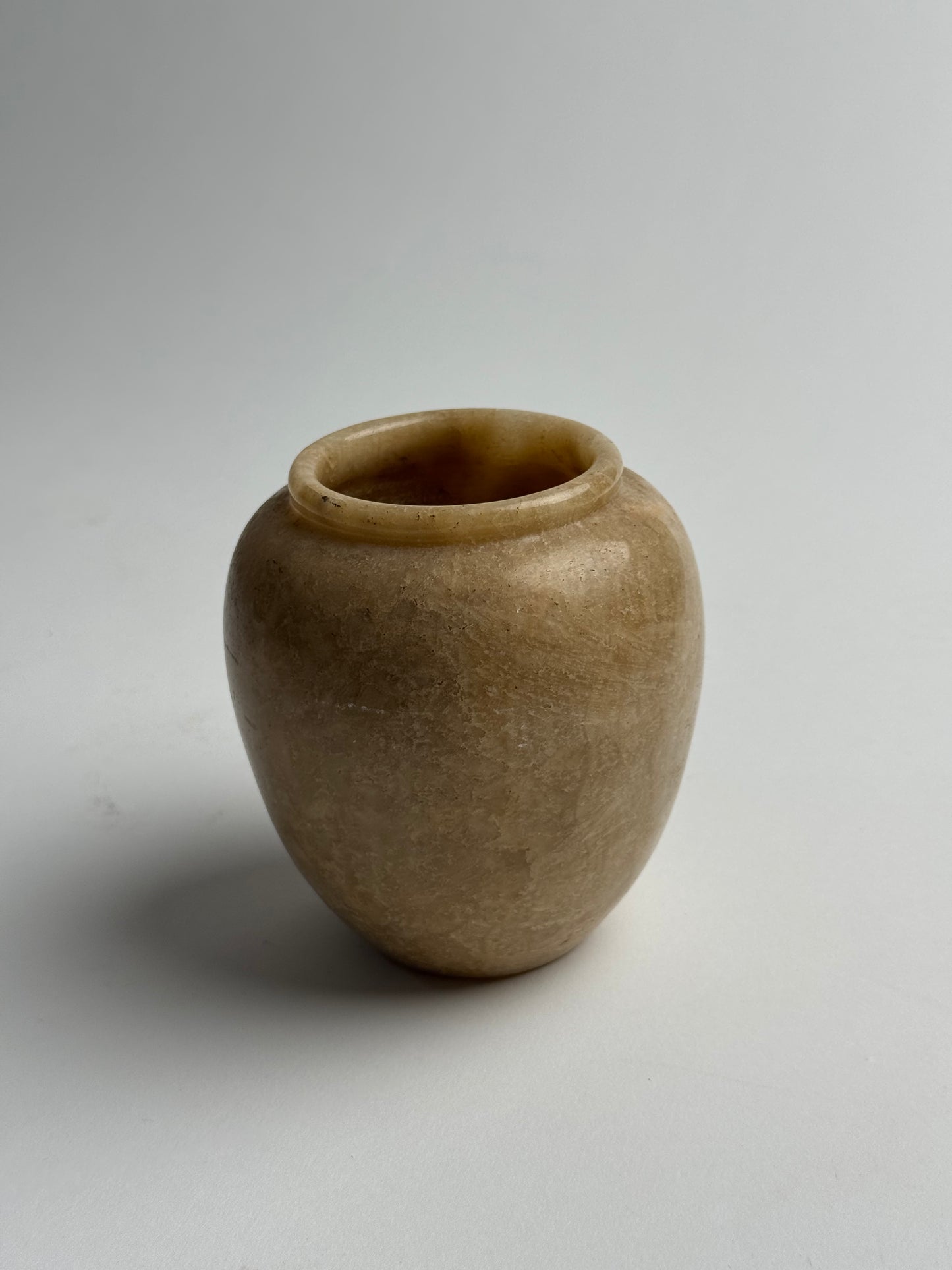 Small Beige Marble Pot