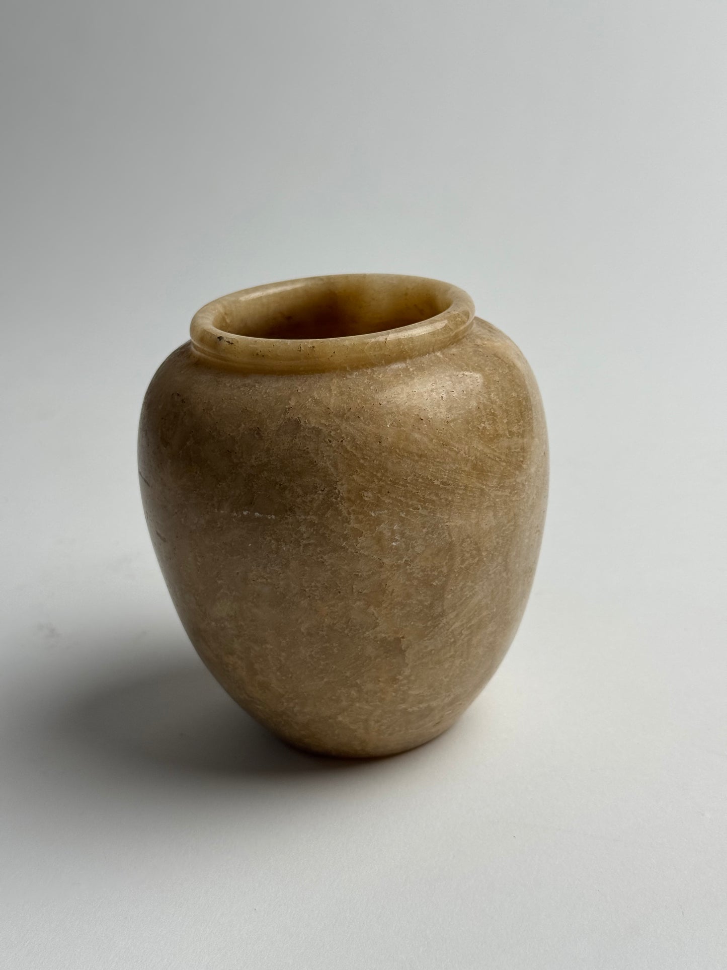 Small Beige Marble Pot