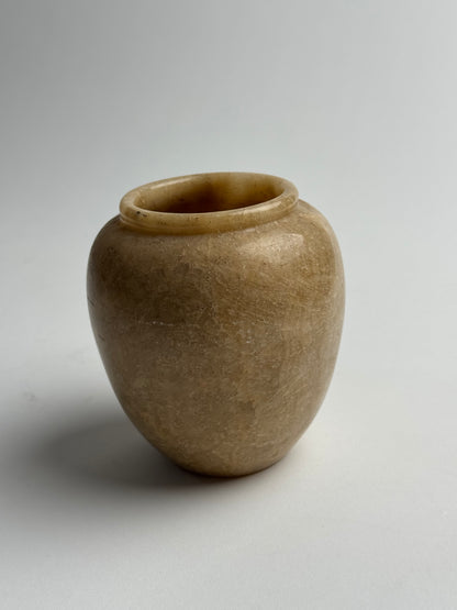 Small Beige Marble Pot
