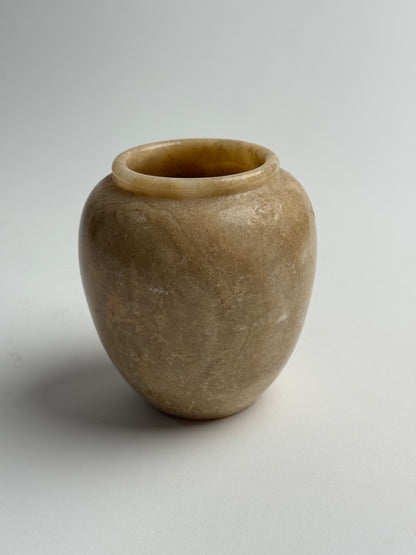 Small Beige Marble Pot