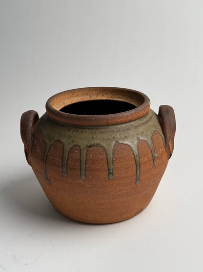 Terracotta Drip Glaze Confit Pot