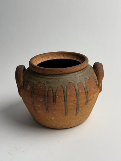 Terracotta Drip Glaze Confit Pot