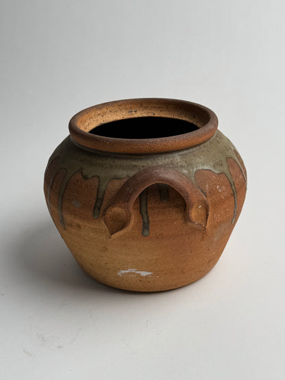 Terracotta Drip Glaze Confit Pot