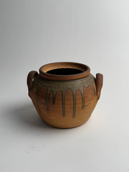 Terracotta Drip Glaze Confit Pot