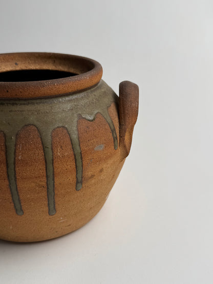 Terracotta Drip Glaze Confit Pot