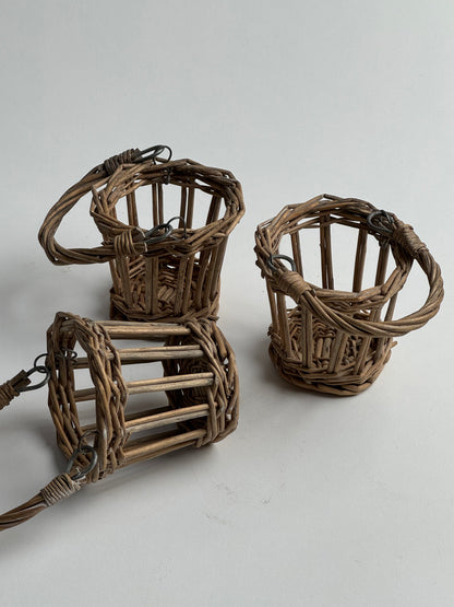 Small Vintage Wicker Baskets