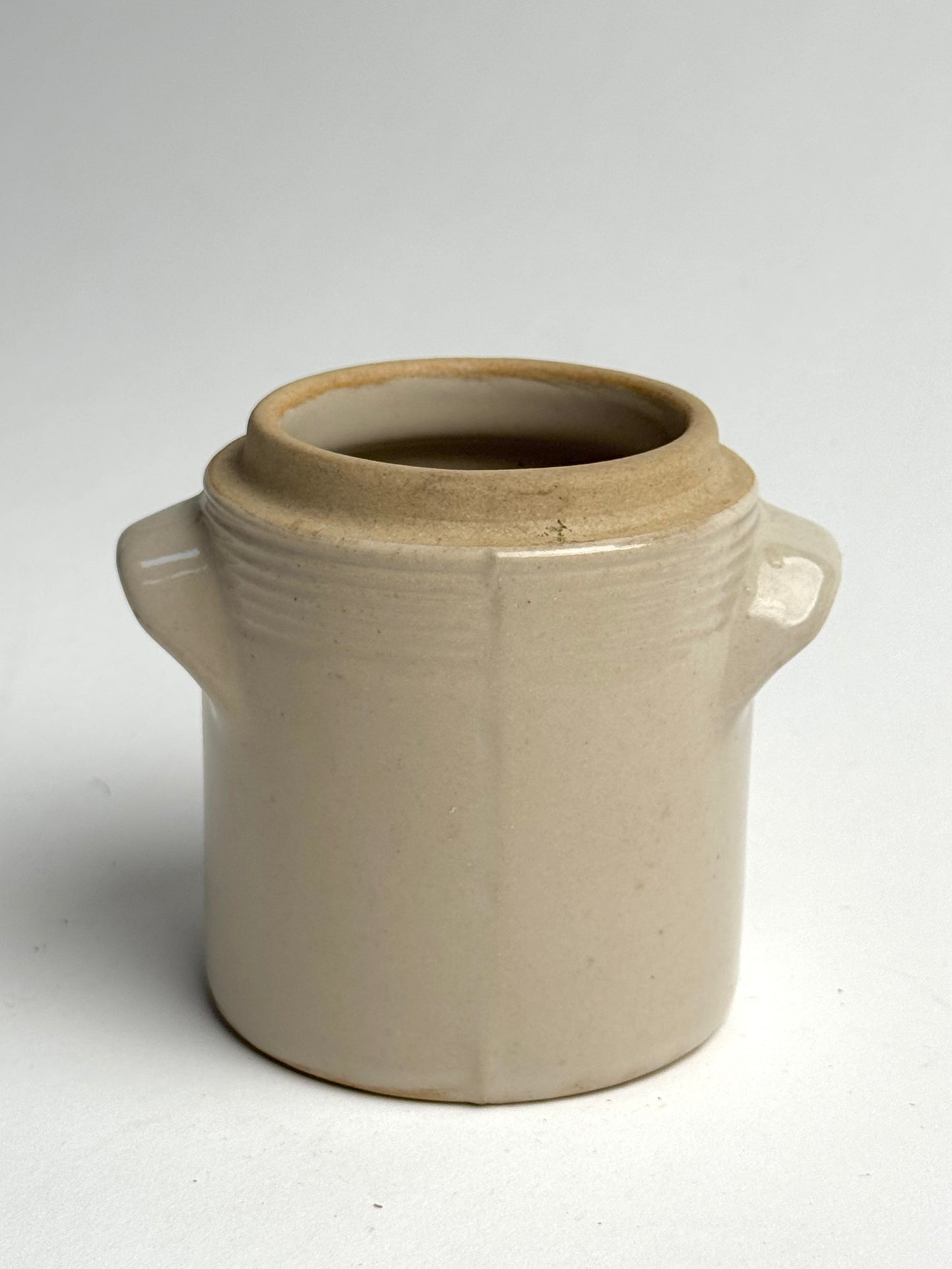 Small Cream French Cofit Pot