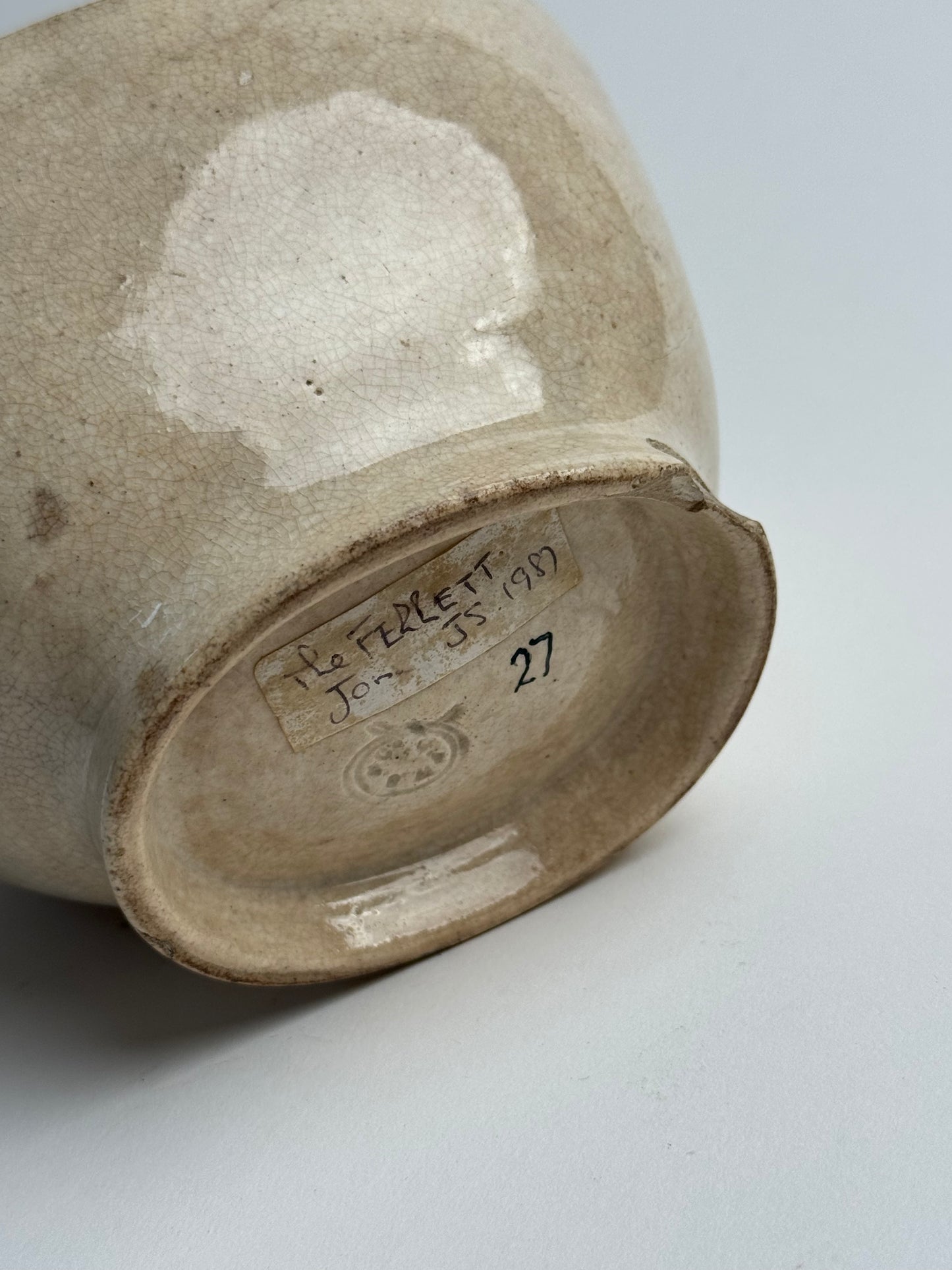 Vintage Cream Glazed Jelly Mould