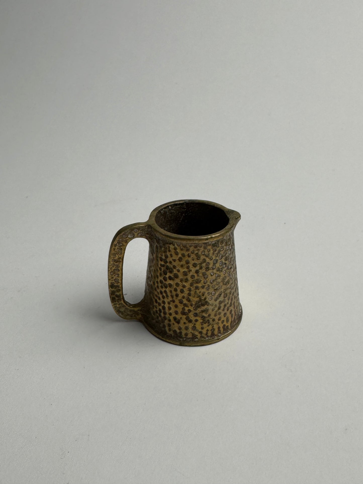 Miniature Hammered Brass Jug