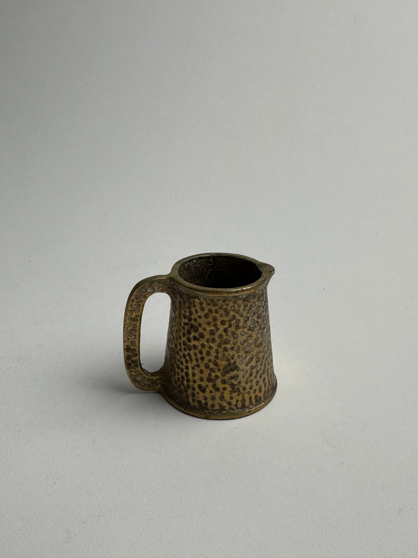 Miniature Hammered Brass Jug