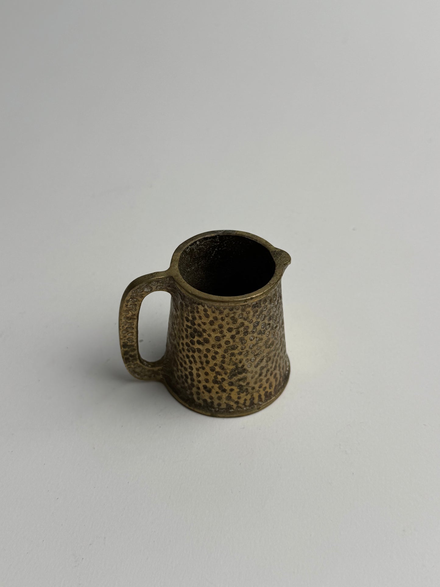 Miniature Hammered Brass Jug