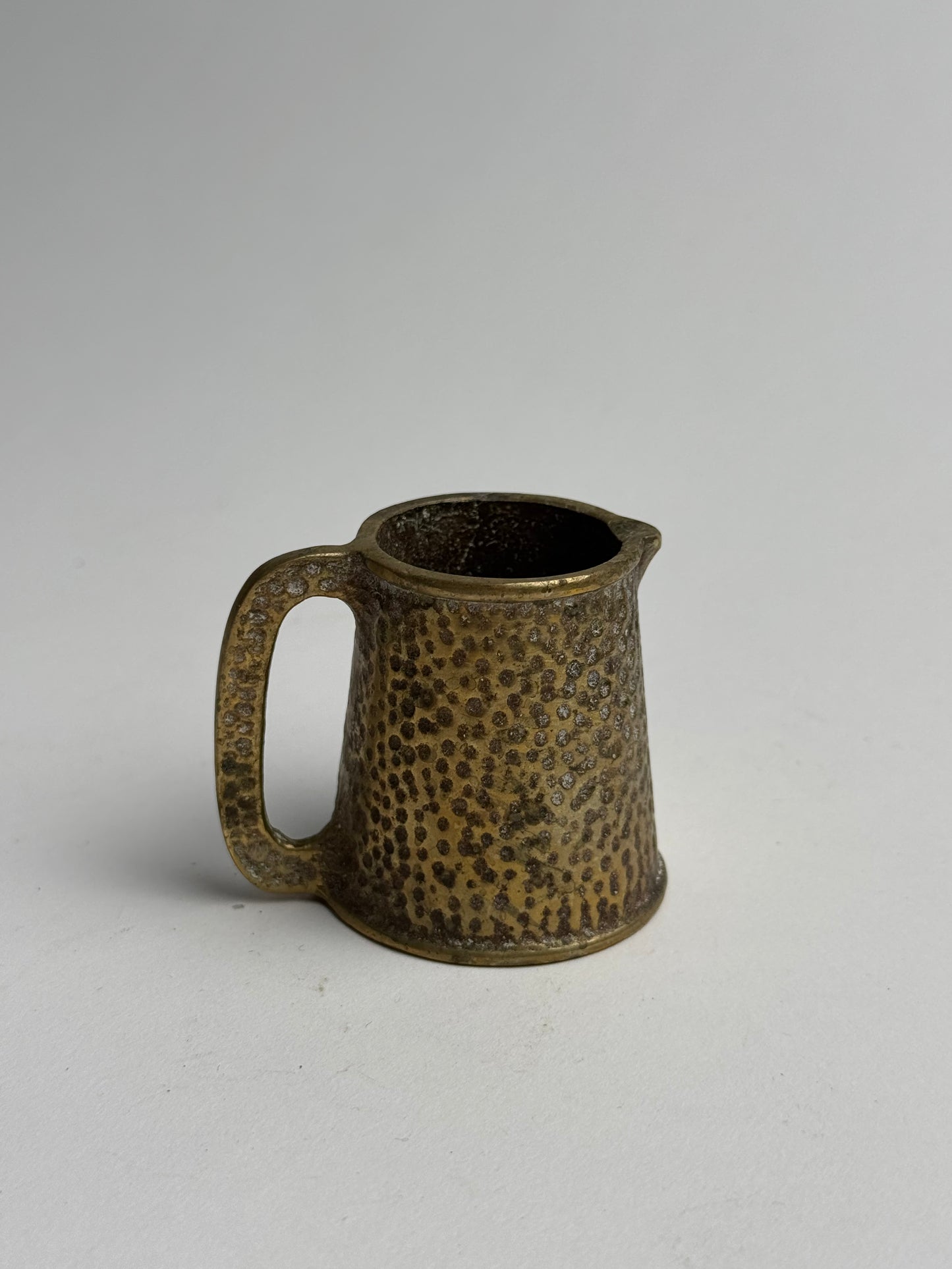 Miniature Hammered Brass Jug