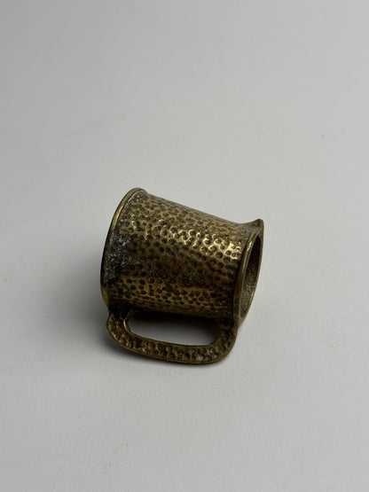 Miniature Hammered Brass Jug