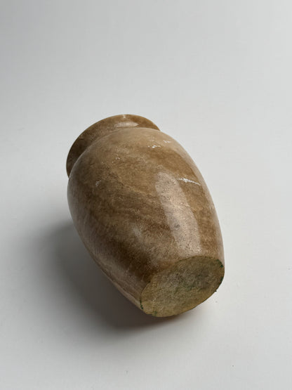 Medium Beige Solid Marble Vase