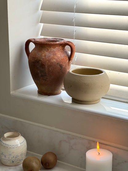 Vintage Hand-Thrown Low Bowl
