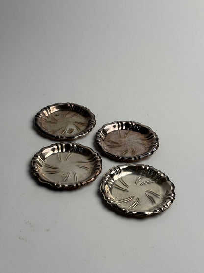 Set of 4 Vintage Silver Dishes