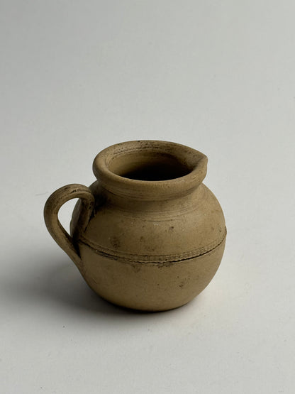 Small Beige Antique Rounded Jug