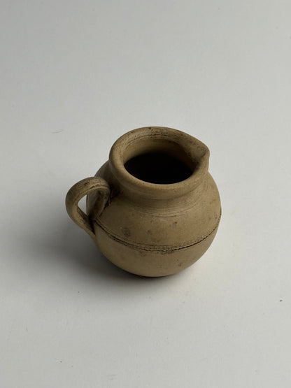 Small Beige Antique Rounded Jug