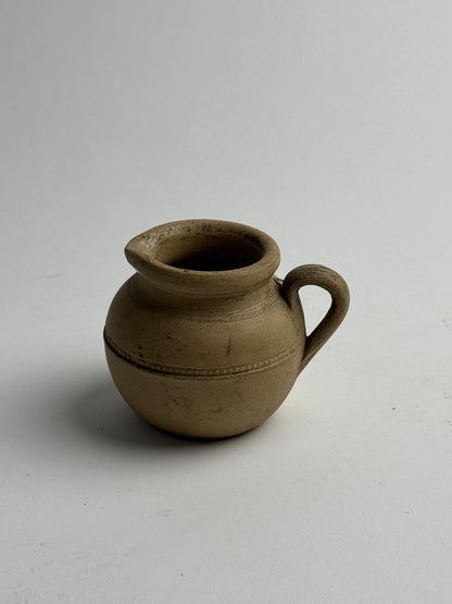 Small Beige Antique Rounded Jug