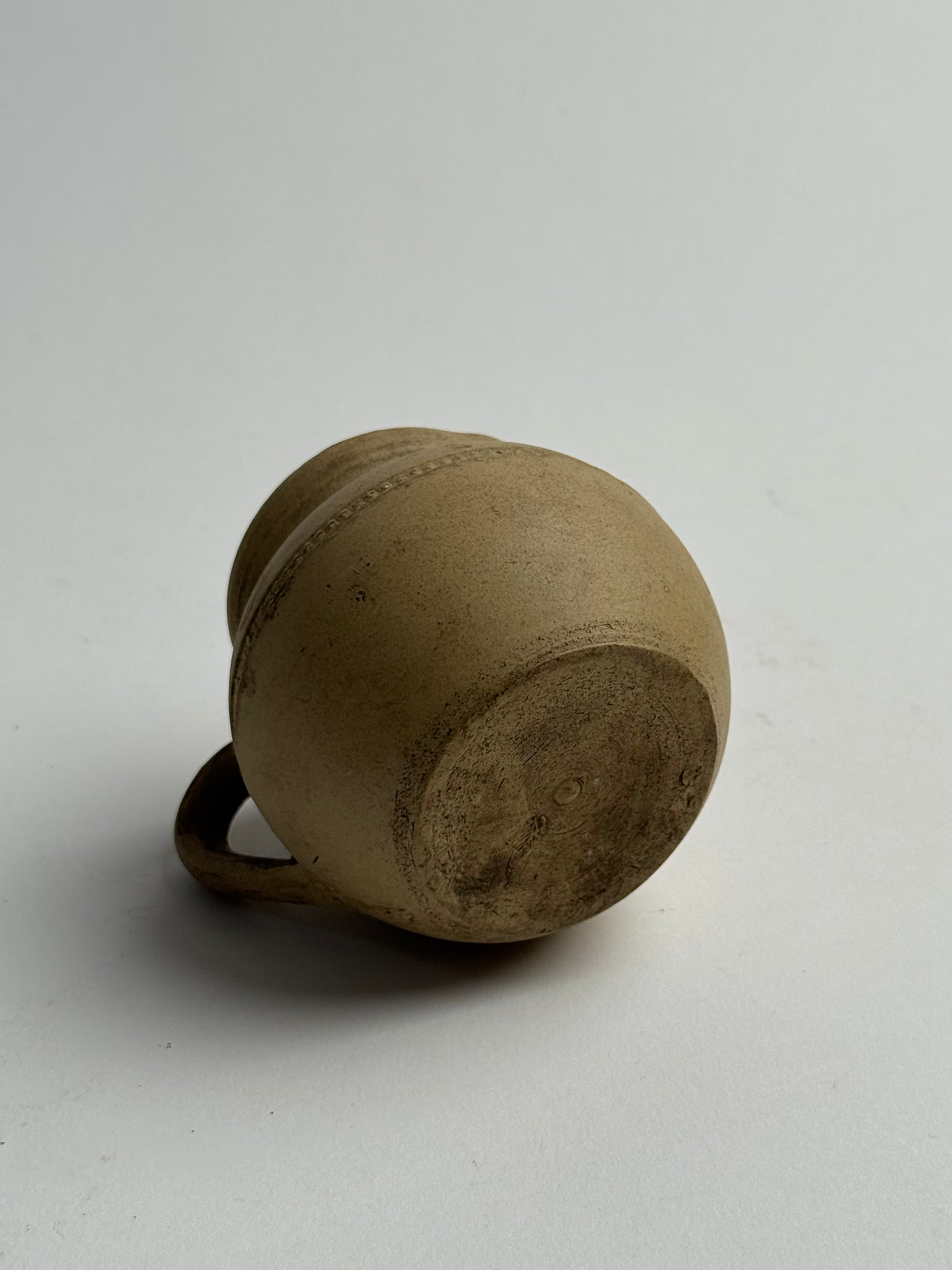 Small Beige Antique Rounded Jug