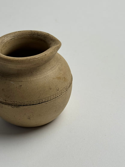 Small Beige Antique Rounded Jug