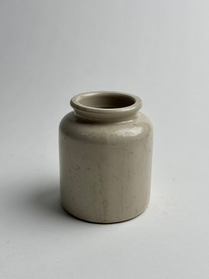 Cream Glazed Vintage French Pot