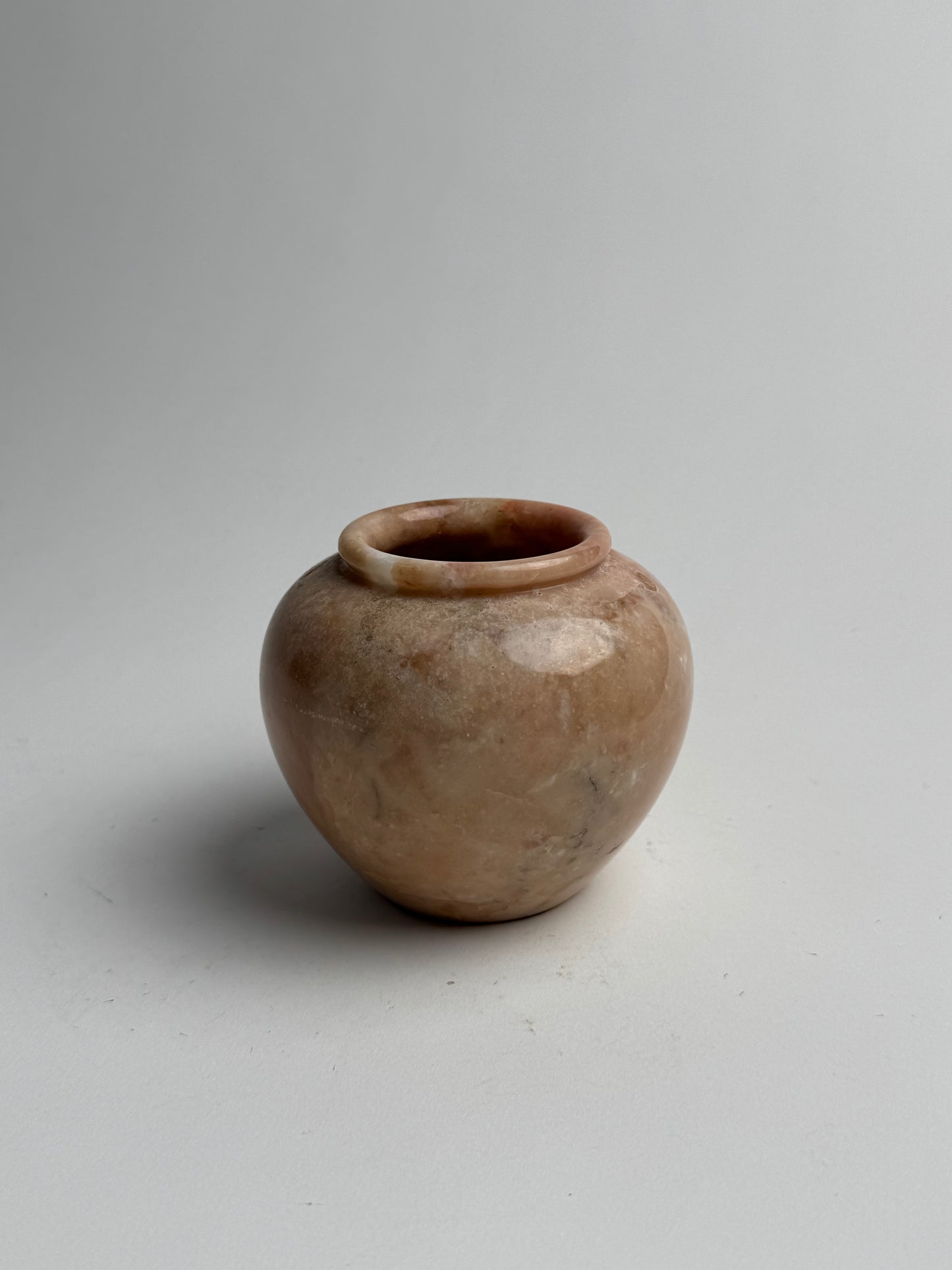 Salmon Beige Small Marble Urn