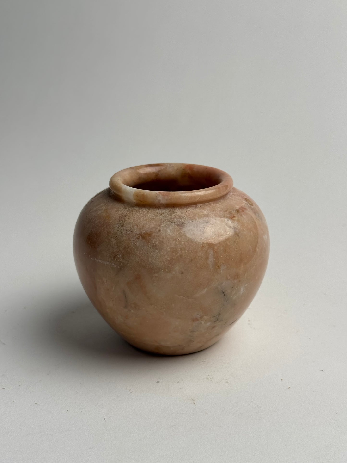 Salmon Beige Small Marble Urn