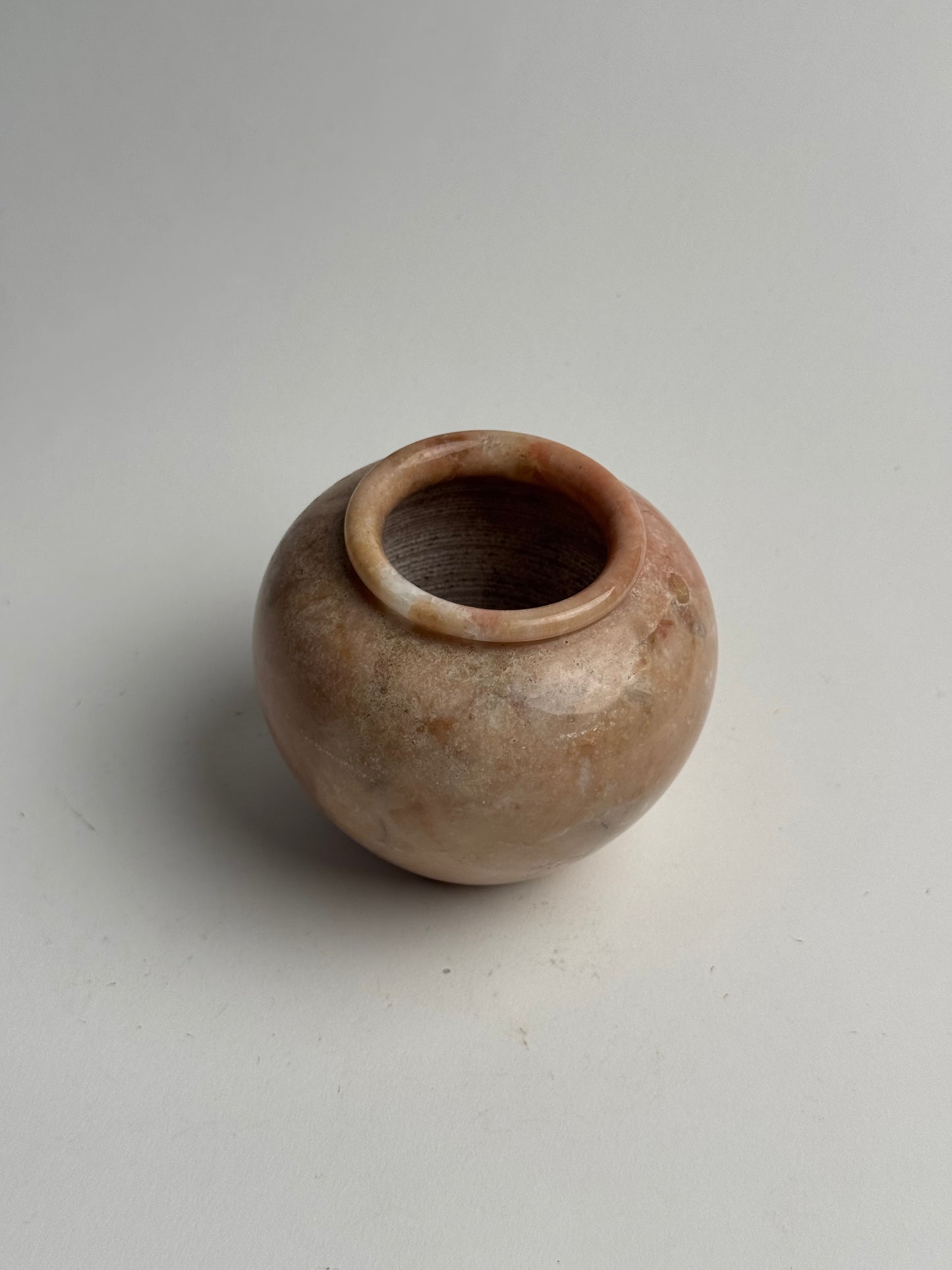 Salmon Beige Small Marble Urn