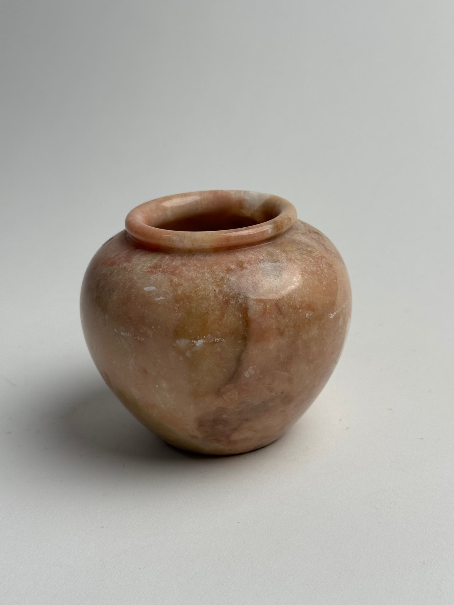 Salmon Beige Small Marble Urn