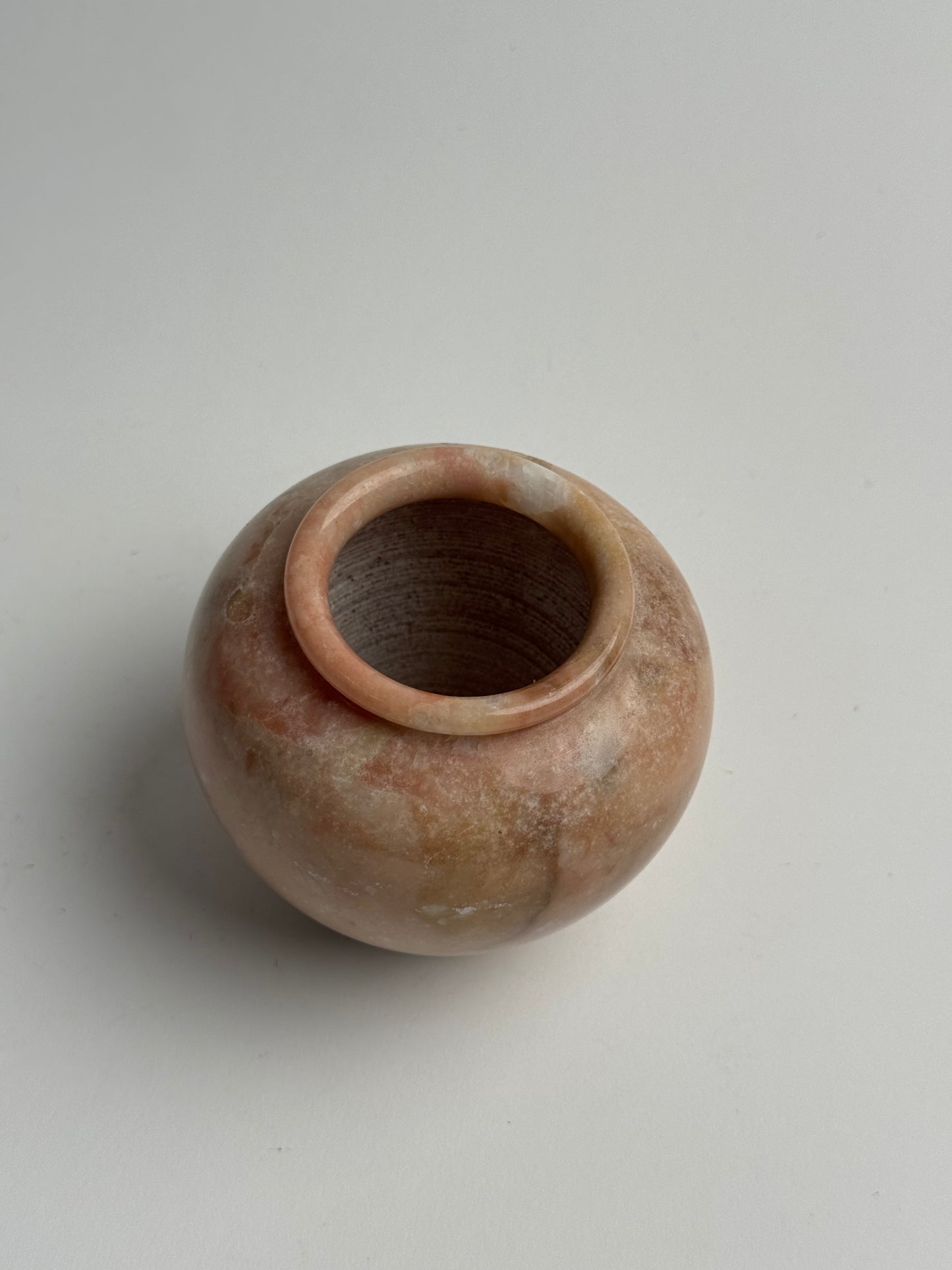 Salmon Beige Small Marble Urn