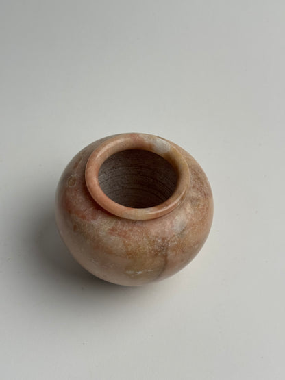 Salmon Beige Small Marble Urn