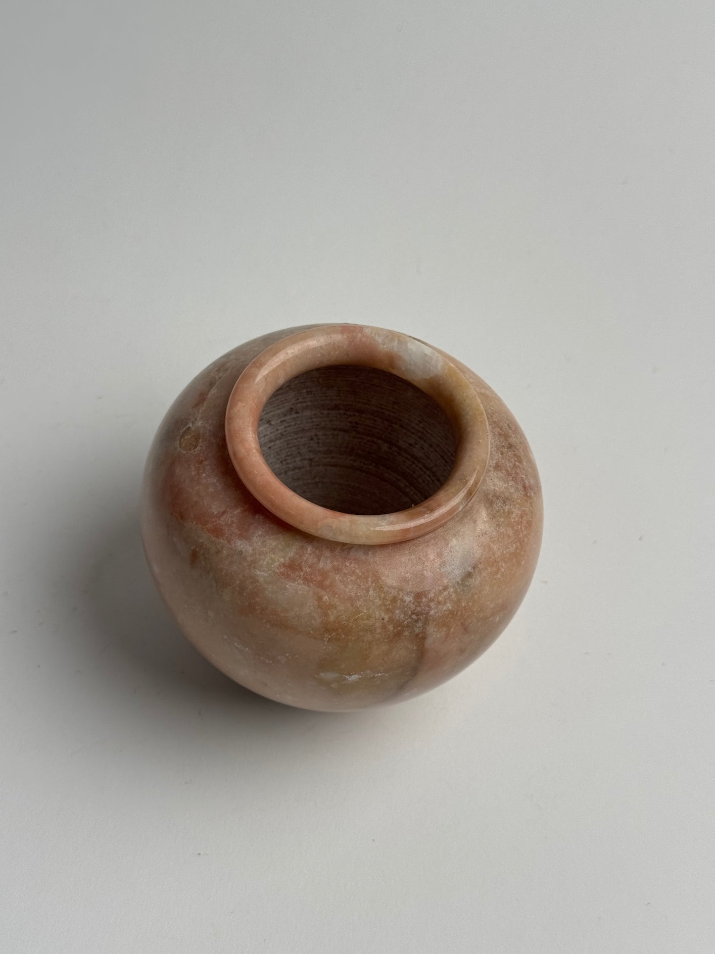 Salmon Beige Small Marble Urn
