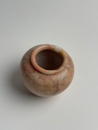 Salmon Beige Small Marble Urn