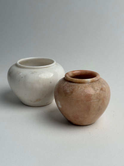 Salmon Beige Small Marble Urn