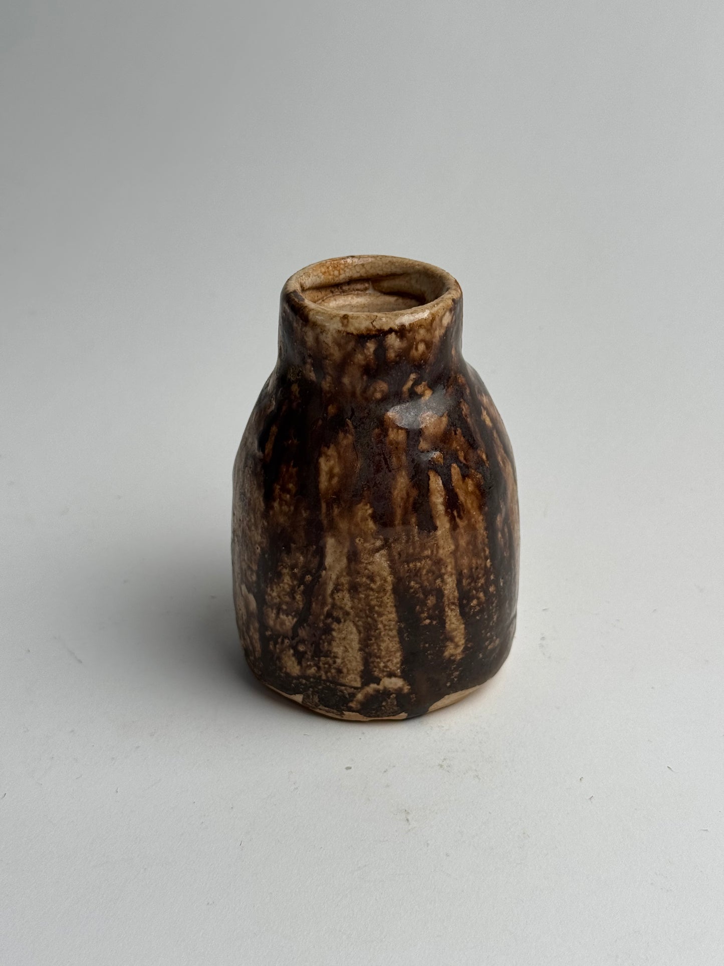 Rich Brown Vintage Stoneware Pot