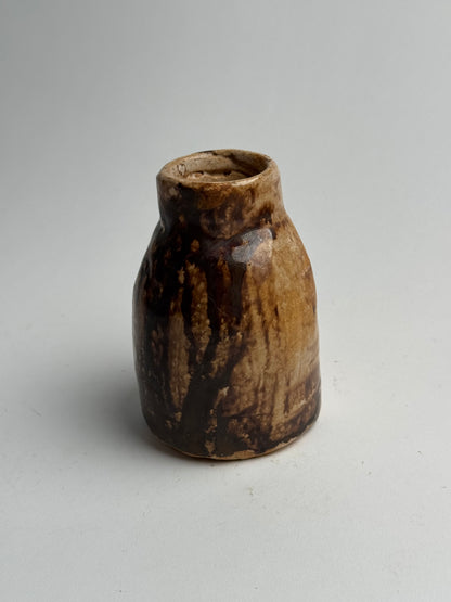 Rich Brown Vintage Stoneware Pot