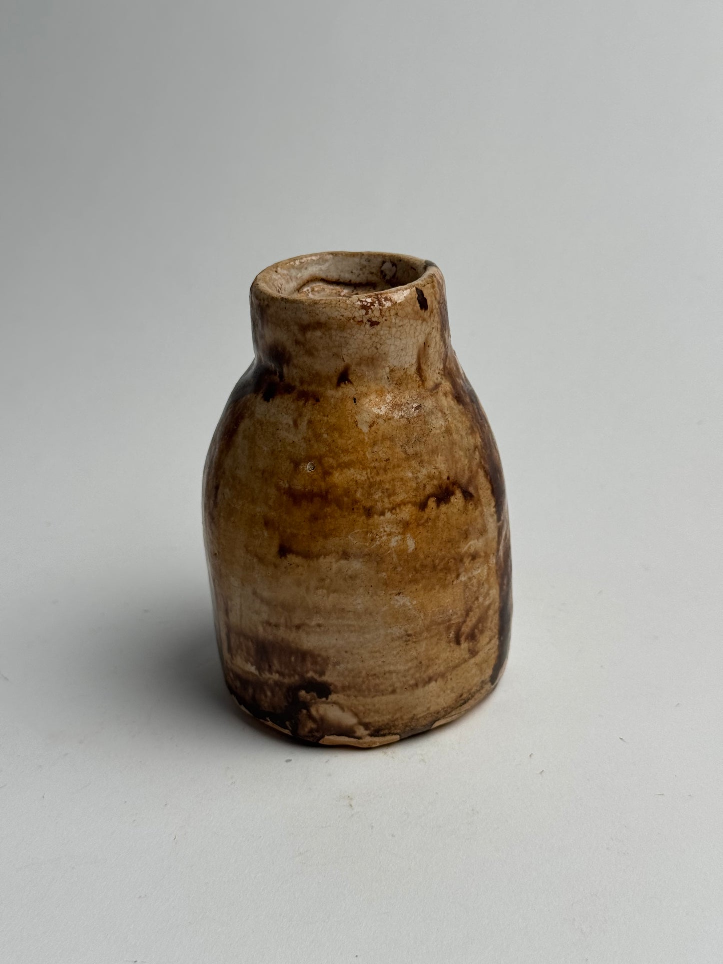 Rich Brown Vintage Stoneware Pot