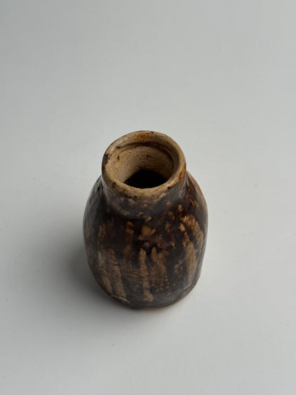 Rich Brown Vintage Stoneware Pot