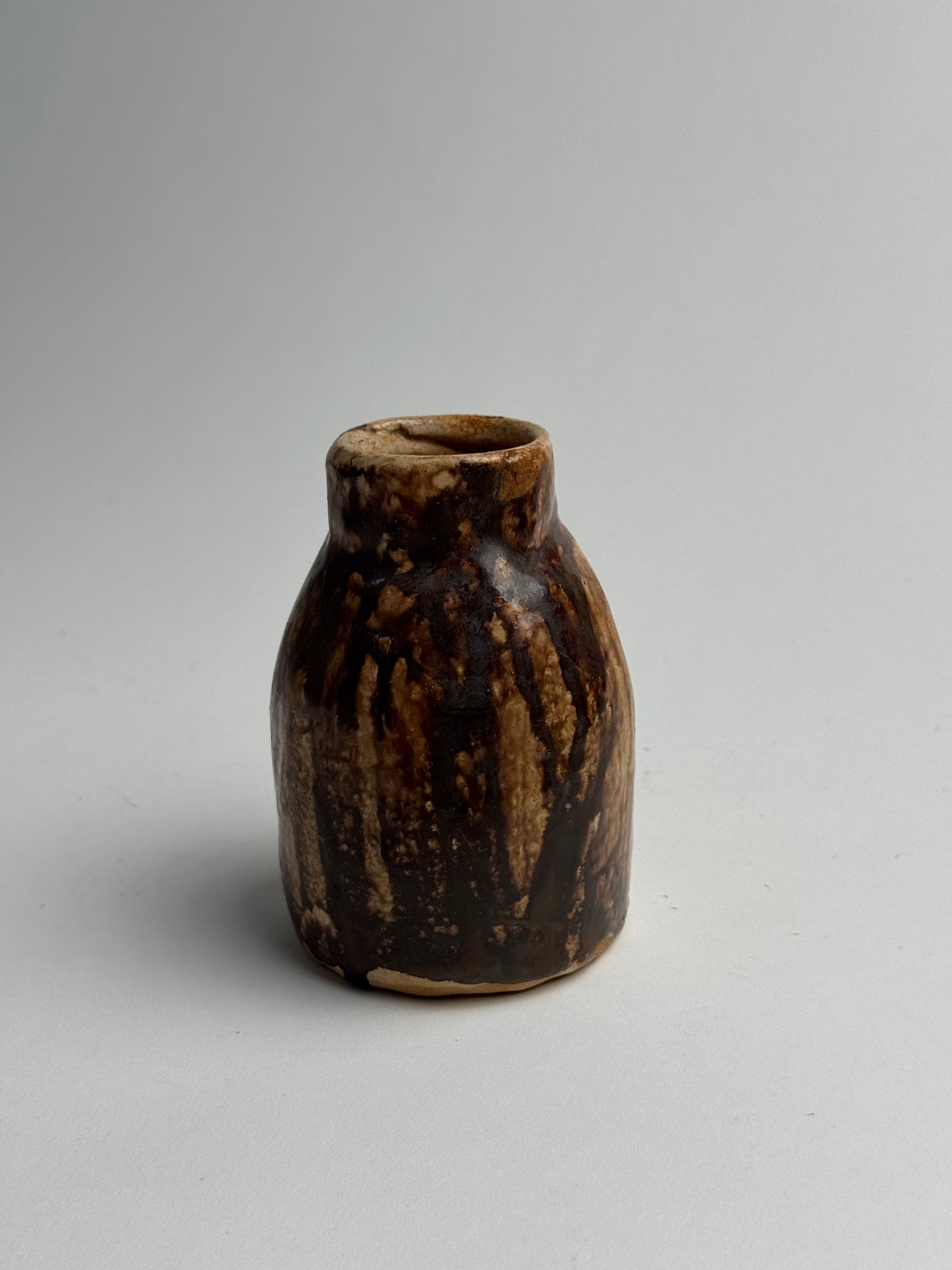 Rich Brown Vintage Stoneware Pot