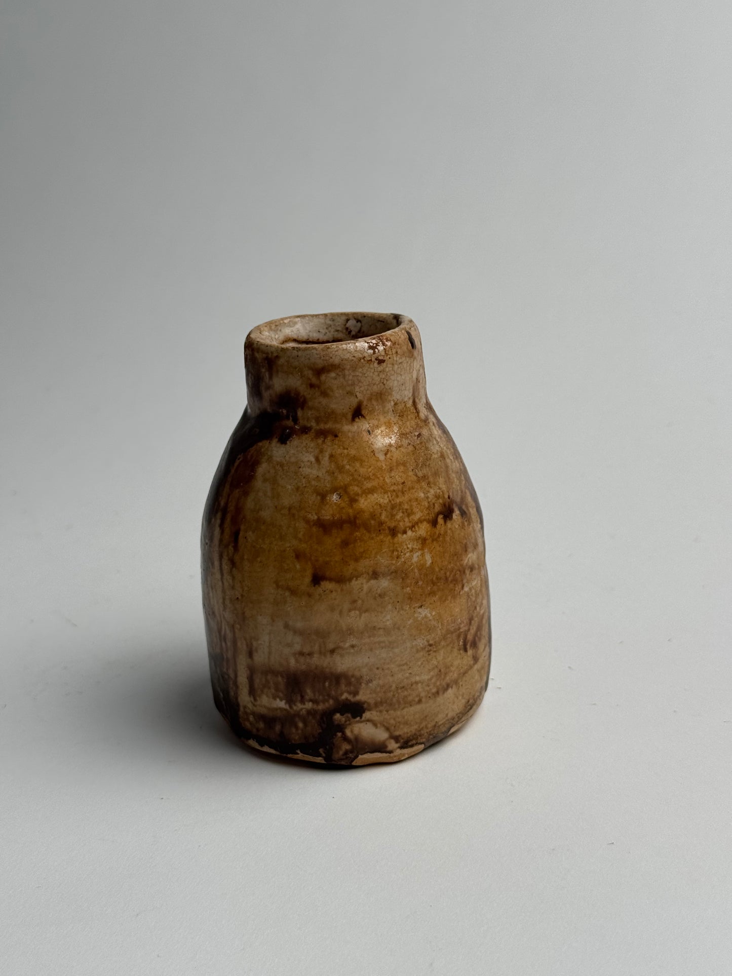 Rich Brown Vintage Stoneware Pot