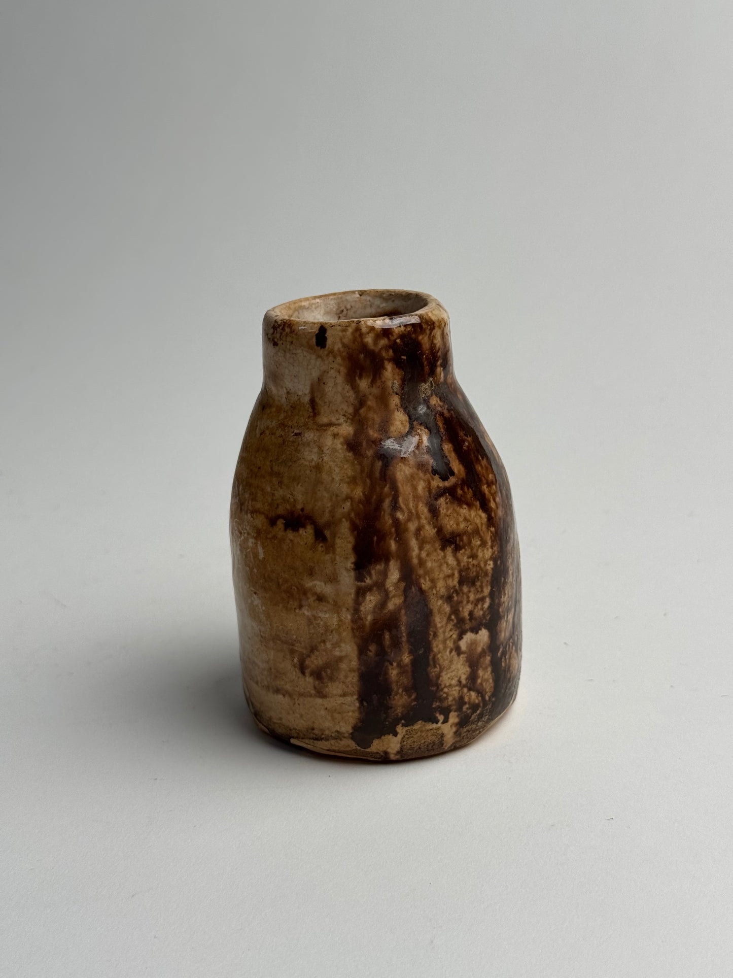 Rich Brown Vintage Stoneware Pot